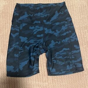 WWE Black and Blue Camo Shorts
